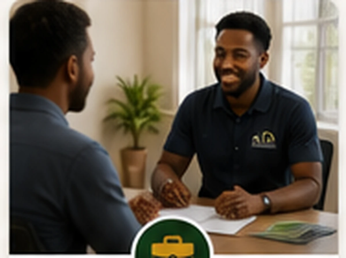 Resident receiving employment and career support